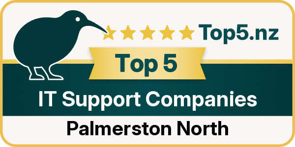 FernByte ranking badge from Top5.nz for Palmerston North IT support